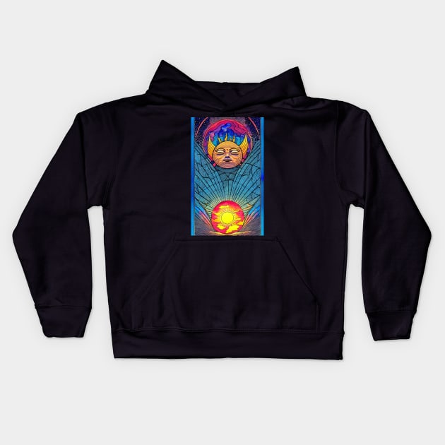 Trippy Sun Kids Hoodie by Trip Tank